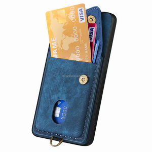 Étui de téléphone intelligent en cuir PU de luxe unique, protecteur, antichoc, <span class=keywords><strong>avec</strong></span> porte-cartes pour S24 Ultra pour 15 <span class=keywords><strong>avec</strong></span> <span class=keywords><strong>cordon</strong></span> élégant - Product Image 3