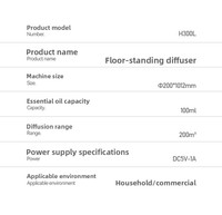 Diffuseur d'arômes sans eau de luxe, contrôlé par application, télécommande intelligente, diffuseur d'huiles essentielles, 3 vitesses de brume, machine à parfum d'ambiance