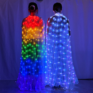 White LED <b>Wings</b> Halloween Costume for Women Glow Angel <b>Wings</b> Light up <b>Fairy</b> <b>Wings</b> with Telescopic Sticks Isis <b>Wings</b> for <b>Adults</b> - Product Image 6