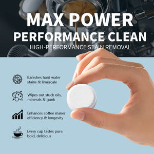 Tablettes de nettoyage écologiques solides pour machine à café, détartrant effervescent pour machine à <span class=keywords><strong>expresso</strong></span>, usage domestique et commercial - Product Image 1