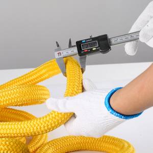 Cuerda de Remolque de Recuperación Cinética GODIAG, Fuerza de Tracción de 14 Toneladas, 20 pies/6 m, 2.5 cm de Diámetro, 2 Grilletes Suaves, Ganchos de Acero Resistentes de Color Amarillo - Product Image 6