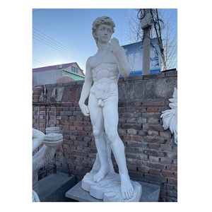 Vendita calda naturale intagliato a mano statua di pietra a grandezza naturale statua di marmo di <span class=keywords><strong>David</strong></span> scultura per la vendita - Product Image 2