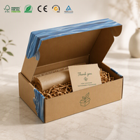 Boîte cadeau portable en carton ondulé personnalisée OEM avec couvercle télescopique, supporte l'impression couleur du logo, emballage de vente au détail sécurisé et haut de gamme