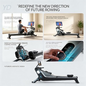 Nouvelle machine à ramer en aluminium aéronautique avec application YPOOFIT, système de contrôle <span class=keywords><strong>électromagnétique</strong></span>, machine à ramer intelligente - Product Image 6