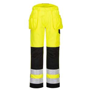 Portwest-PW242YBR32 PW2เห็นสูงซองหนังกางเกงสีเหลือง/ดำ-EAN 5036108357154 HI-VIS Workwear - Product Image 1