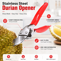 Durian Opener Peel Breaking Tool Roestvrijstalen messen Handmatige fruitopeningsclip voor huishoudelijke keukengerei