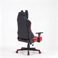 Chaise de jeu ergonomique pivotante de style racing pour la maison, le bureau ou le dortoir, avec dossier inclinable et réglable, vérin à gaz 3 positions (PU PVC)