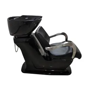 2024 YOUTAI customizable leather basin and chair for barber salon reclining shampoo chair hair washing spa chair