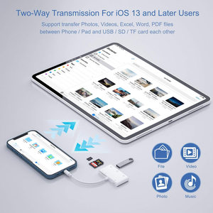 Adaptateur de caméra USB pour iPhone, kits de connexion de caméra USB OTG avec lecteur de carte SD TF et adaptateur de charge pour iPhone 14 - Product Image 4