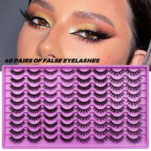 40 paar groothandel nep mink wimpers, fluffy beauty handgemaakte wimperdoosjes, beauty supplies, volle stripwimpers voor make-up - Product Image 6