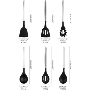 Ensemble de couteaux de cuisine jetables écologiques de 20 pièces avec ustensiles de cuisine en silicone - Product Image 5