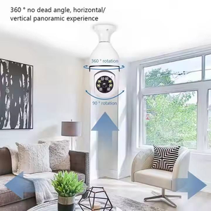 Telecamera Lampadina E27 Facile da Installare, Angolo di Visione 145°, HD, Visione Notturna, WiFi Wireless, PTZ, Sicurezza, Monitoraggio Domestico, Cloud - Product Image 3