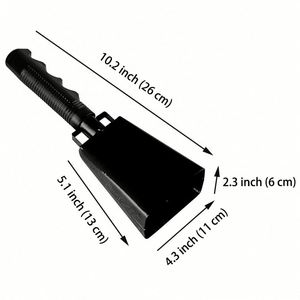 Custom LOGO Silk Screen Printing 10 Inch High Quality Rectangle Shape Sports Style Cheering <b>Bells</b> Noise Maker Iron Cow <b>Bell</b> - Product Image 2