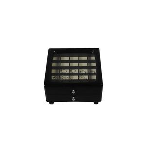 DS DSJ-1014 Rectangle Modern High Gloss <b>Black</b> 2-Layer Crafted Storage Customized Wood Jewelry Gift <b>Box</b> with Other Closure - Product Image 6