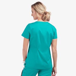 Spandex poliéster Hospital suave mujeres Scrub traje con logotipo personalizado - Product Image 2