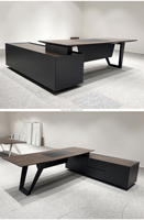 Table de direction haut de gamme de bureau de directeur minimaliste moderne Offre Spéciale avec un design unique en bois de noyer