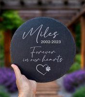Pizarra de piedra conmemorativa para mascotas grabada para pérdida de perro de jardín, regalo personalizado, duradero, resistente a la intemperie, conmemorativo de gato de calidad