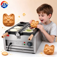 Machine à gaufres professionnelle en forme de chiot bouledogue français, antiadhésive, pour la cuisson de biscuits en magasin