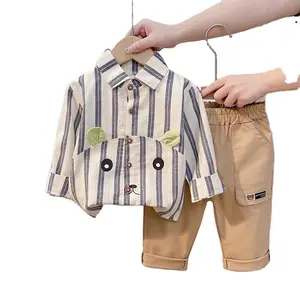 2022 new collection kids dress shirts 2t toddler boy clothing sets 2set whole suit set baby boy gentleman clothes set