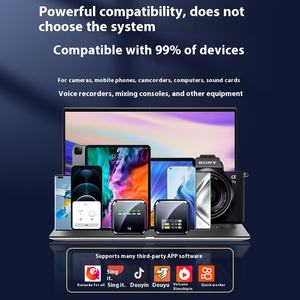 Vidéo/vlog/YouTube/Tiktok Revers Mic Clip on Noise Cancel Mini Microphone sans fil à amélioration de la voix pour <span class=keywords><strong>IPhone</strong></span>/Android/Camera - Product Image 6