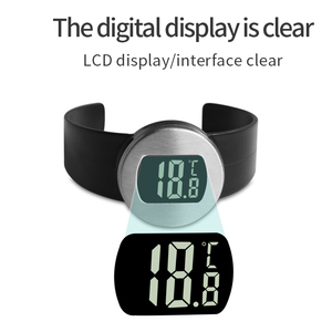 Thermomètre numérique pour bouteille de vin rouge, champagne et biberon, design classique, avec écran LCD et plaque en acier inoxydable - Product Image 4