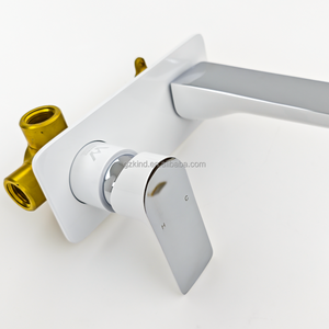 Watersino, venta al por mayor, marca de agua, <span class=keywords><strong>tres</strong></span> orificios, montado en la pared, baño, <span class=keywords><strong>lavabo</strong></span>, <span class=keywords><strong>grifo</strong></span> mezclador - Product Image 3