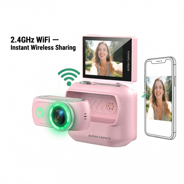 New Portable Thumb Mini Action Camera Magnetic Flip Screen Cycling Helmet Riding Outdoor Vlog Sports Camera
