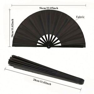 Éventails pliables en tissu de haute qualité, personnalisables avec logo, en bambou, imprimés, pour promotion en gros - Product Image 4