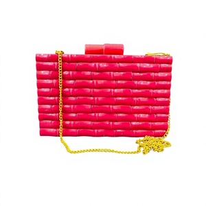 Designer Women's Resin Clutch <b>Bag</b> Single Strap Dot Pattern Beading Acrylic Cover for Bridal Wedding Evening Party Purse Birthday - Product Image 1