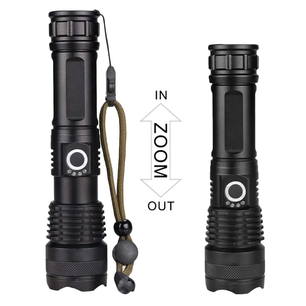 20W XHP50 long range powerful high powered 500lm led flashlight torches rechargeable Waterproof led tactical flashlights
