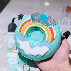 Botella de Agua Deportiva Ecológica a Prueba de Fugas de 13oz con Correa para el Hombro y Pajita, Ideal para Niños, Niñas y Bebés, para Campamento - Product Image 2