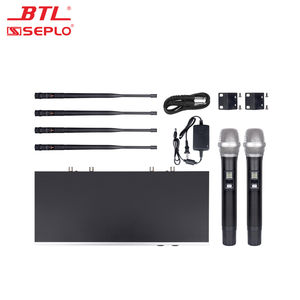 Venta al por mayor Último Profesional Peso Ligero Comunicación Micrófono Inalámbrico Metal FM Micrófono Inalámbrico - Product Image 6