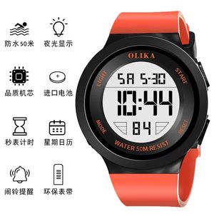 <span class=keywords><strong>Montre</strong></span> numérique lumineuse étanche pour hommes et femmes, <span class=keywords><strong>montre</strong></span> de sport minimaliste tendance pour étudiants, adolescents et enfants, multifonctionnelle - Product Image 4