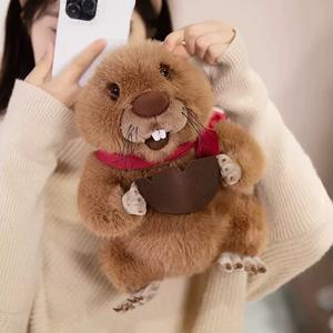 Nuevo Peluche de <span class=keywords><strong>Marmota</strong></span>, Juguete de Peluche con Relleno de Algodón PP, <span class=keywords><strong>Castor</strong></span> Realista, Regalo de Cumpleaños para Niños - Product Image 3