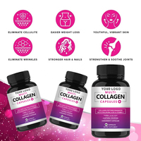 Capsules de collagène marin naturel personnalisées, complément de collagène pour adultes, soutien à la santé des articulations, anti-âge