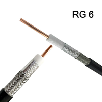 Câble coaxial vidéo HD RG6, fourniture directe du fabricant pour les décodeurs, câble de communication, câble RF
