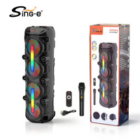 Carrito de Mano ZQS-8401 con Altavoz Bluetooth, Audio Inalámbrico Multifuncional, Luz Ambiental Colorida, Subwoofer de Alta Potencia