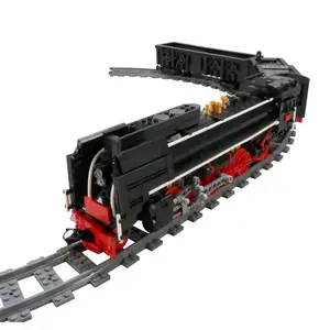 模具王12003火车积木套件技术钢筋混凝土铁路轨道塑料砖DIY组装儿童教育玩具