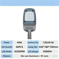 Lampadaire LED intelligent moderne 200W IP65 en aluminium moulé sous pression pour l'éclairage public des routes urbaines et des zones résidentielles