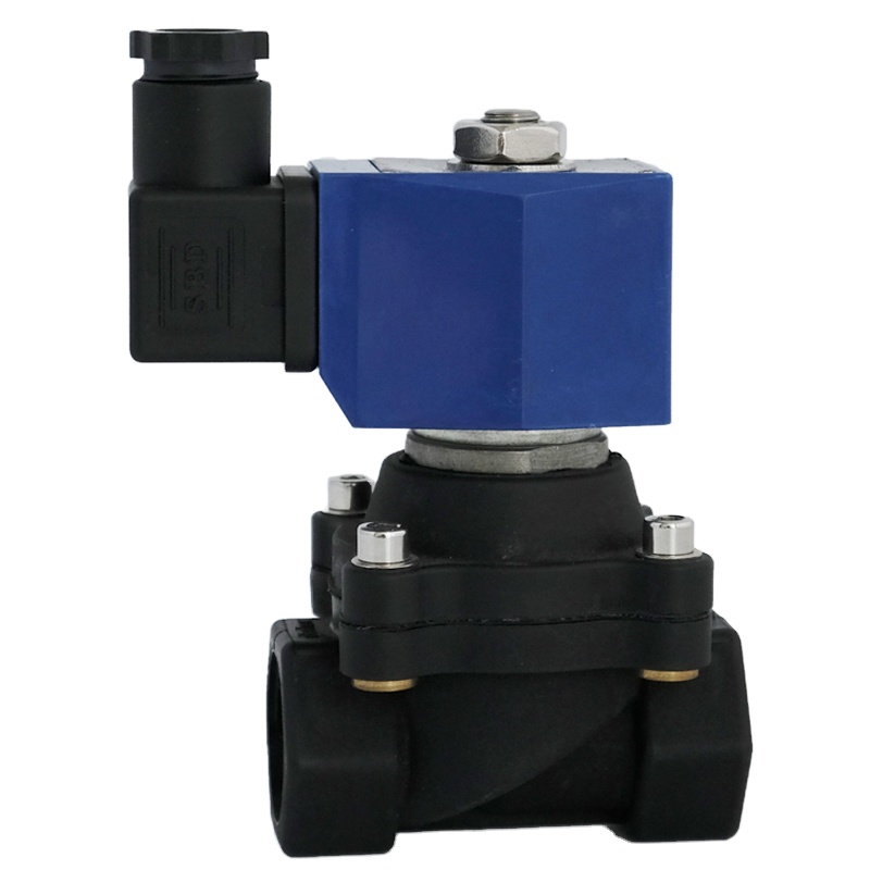 Darhor DW51 nylon zero pressure plastic solenoid valve water PA66 24VDC 220VAC normally closed