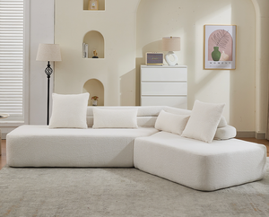 Canapé modulaire convertible minimaliste Cloud, ensemble moderne 4 places pour appartement et hôtel, aucun assemblage requis - Product Image 6