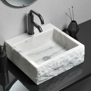 Lavabo carré en marbre, <span class=keywords><strong>à</strong></span> trou unique, pour salle de bain, balcon, style nordique, <span class=keywords><strong>rétro</strong></span>, pour la maison - Product Image 1