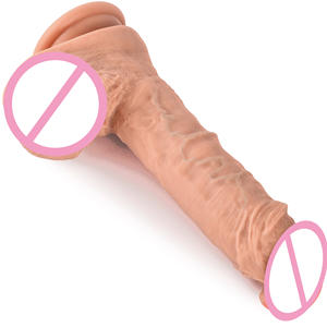 Juguete sexual consolador realista grande largo casero flexible clon normal erecto popular mejor consolador con ventosa juguetes sexuales - Product Image 5