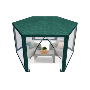 Carpa de jardín, pabellón comercial de seis paredes con mosquitera, gazebo para jardín en la terraza - Product Image 1