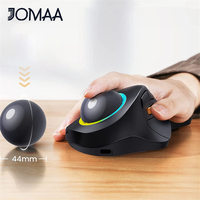 Mouse Trackball Nirkabel Kustom yang Dapat Diisi Ulang, Ergonomis, dengan Koneksi Multi-perangkat untuk Komputer