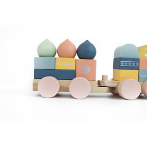 <span class=keywords><strong>Mini</strong></span> <span class=keywords><strong>Train</strong></span> Islamique en Bois de Gros Blocs de Construction Éducatifs Jouets d'Apprentissage pour Enfants - Product Image 3