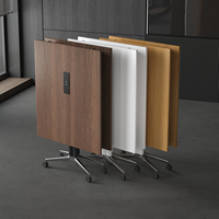 Table de conférence moderne en bois massif - Conception pliable réglable pour la maison ou le bureau - Mobilier commercial multifonctionnel