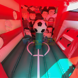 Outdoor kids <b>bounce</b> house commercial chateau gonflable inflatable soccer bouncy <b>castle</b> with slide - Product Image 6