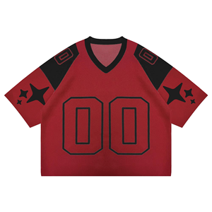 Chandail à col en V jacquard personnalisé ODM chandail de football et de hockey en tricot à manches courtes pour hommes pull d'hiver avec chemise à logo sur le devant - Product Image 6