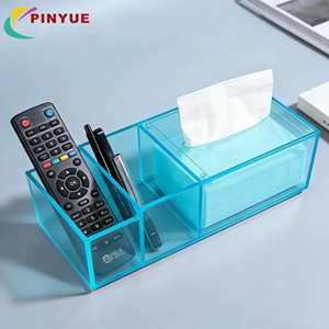 Boîte de rangement pour papier toilette imperméable personnalisée, support de rangement créatif, boîte de rangement multifonctionnelle pour papier toilette en acrylique pour bureau - Product Image 5